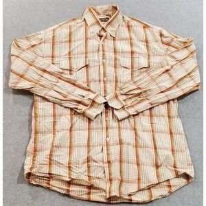 Stetson‎ Men's Large Long Sleeve Western Shirt Button Down, 100% Cotton